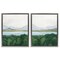 Stupell Industries View Over Mountain Trees 2pc Floater Framed Canvas Wall Art Set Design by Grace Popp